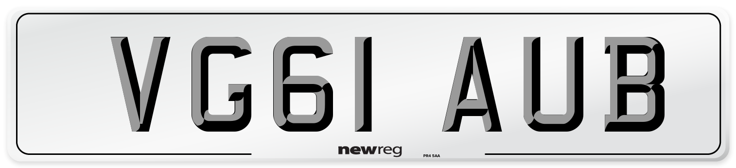 VG61 AUB Number Plate from New Reg
